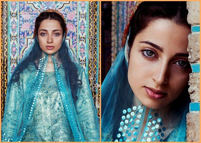 Woman dressed traditional costume Shiraz, Iran